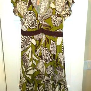 Ventti L Short Sleeved High Bodice Dress